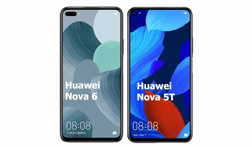Huawei nova 6 vs Huawei nova 5T Comparison