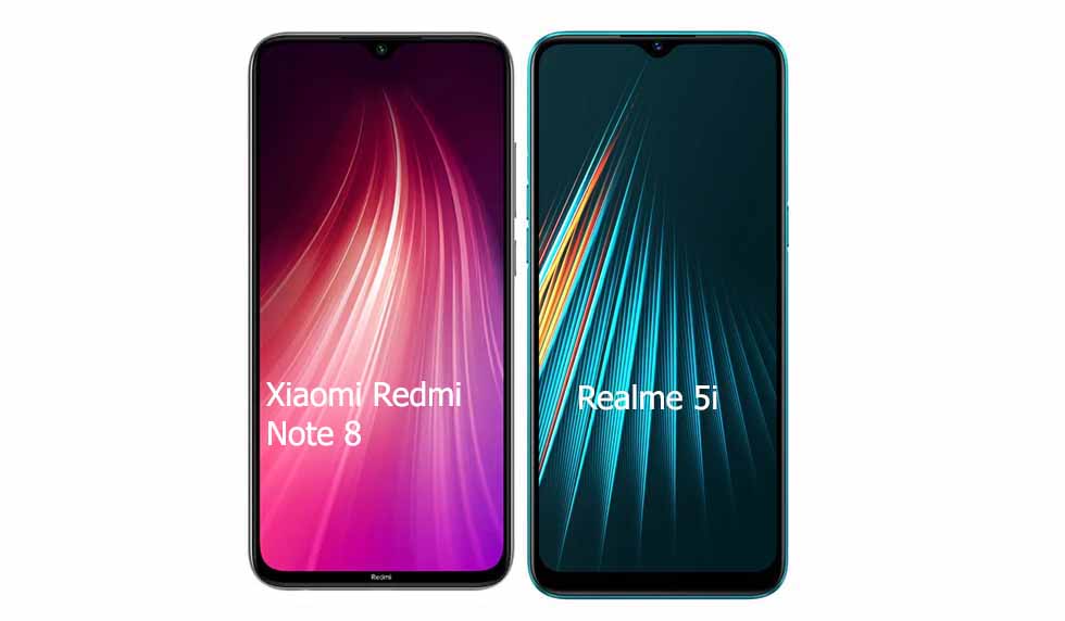 Realme 5i vs Xiaomi Redmi Note 8 Comparison of features and specs