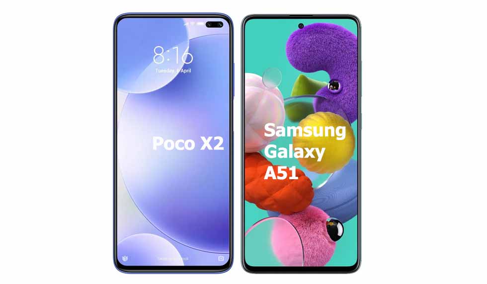 Poco X2 vs Samsung Galaxy A51 Comparison