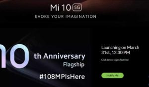 Date de lancement du Mi 10