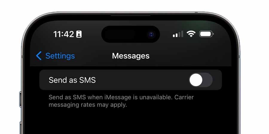 how to change back to imessage from sms